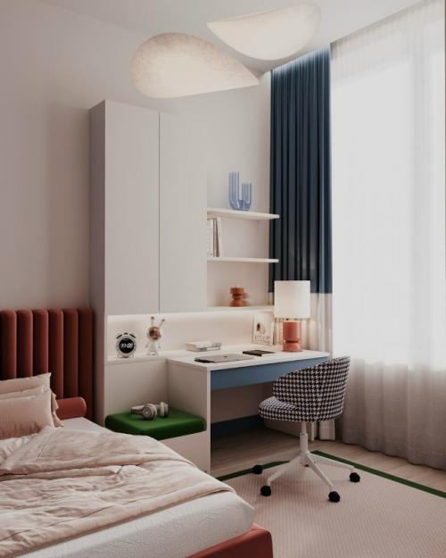 Цвет против серости: квартира для семьи с двумя дочерьми. 06