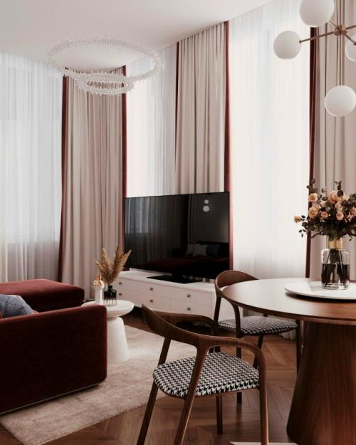 Цвет против серости: квартира для семьи с двумя дочерьми. 03