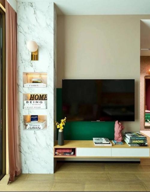 Ярко зеленые акценты на кухне. 05