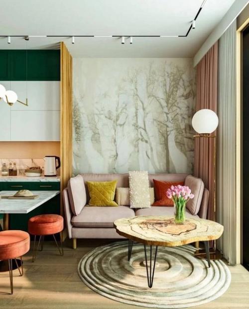 Ярко зеленые акценты на кухне. 03