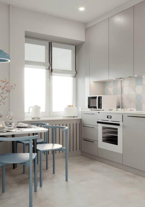 Стильная двушка в спокойных пастельных оттенках. 01