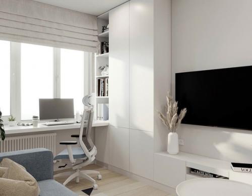 Стильная двушка в спокойных пастельных оттенках. 06