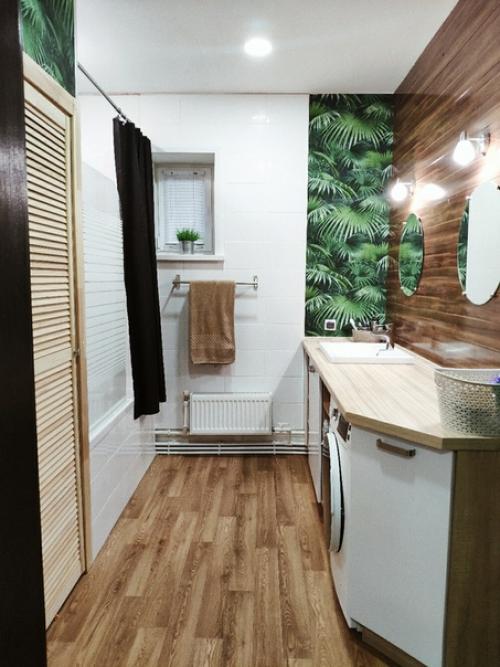 Наша бюджетная кухня и ванная, может кто то знает как красиво скрыть батареи? 02