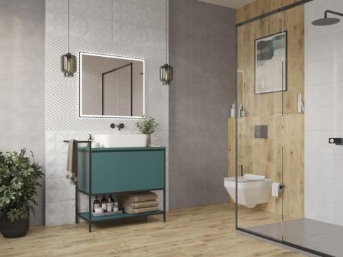 Apeks Geometry, нескучный интерьер для небольшой ванной.