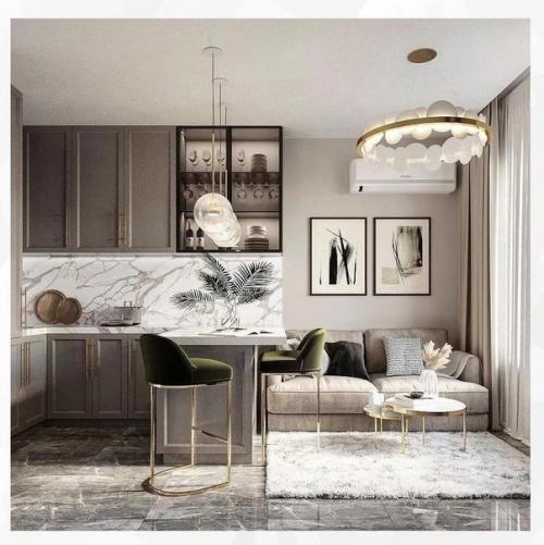 Интересный проект. Для оформления кухни - гостиной. 03