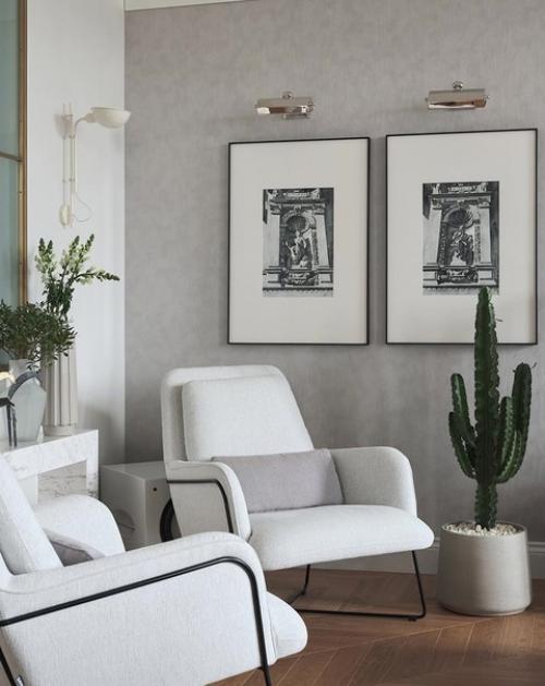 Современный интерьер с элементами классики. 01