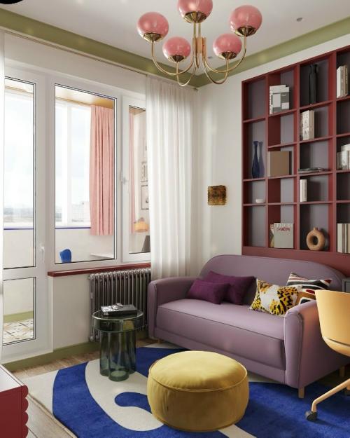 Карамельная квартира для молодой девушки. 09