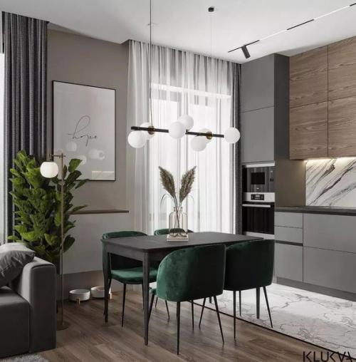 Современный интерьер с гармоничной цветовой гаммой. 01