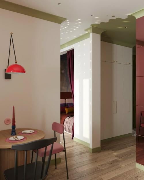 Карамельная квартира для молодой девушки. 07