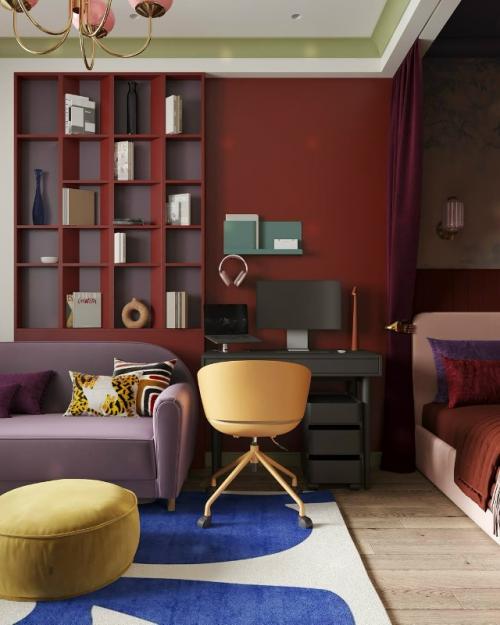 Карамельная квартира для молодой девушки. 08