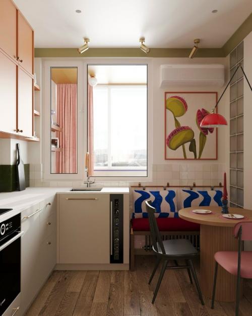 Карамельная квартира для молодой девушки. 01