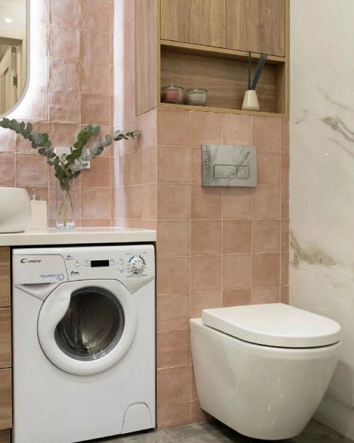 Ванная комната после капитального ремонта в нежной палитре. 02