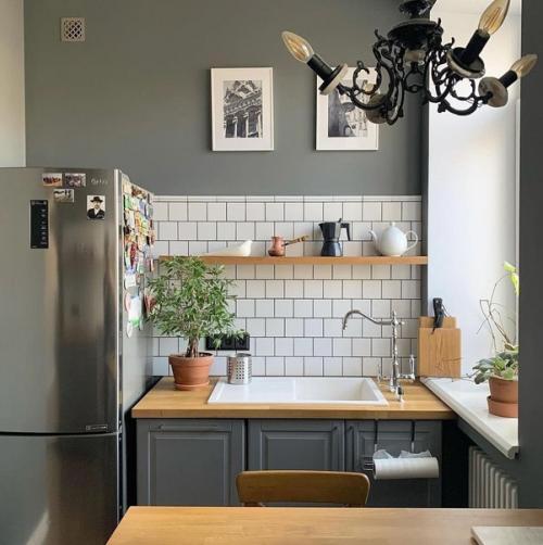 Необычная планировка для кухни.