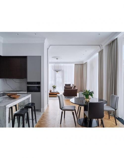 Функциональный интерьер кухни - гостиной.