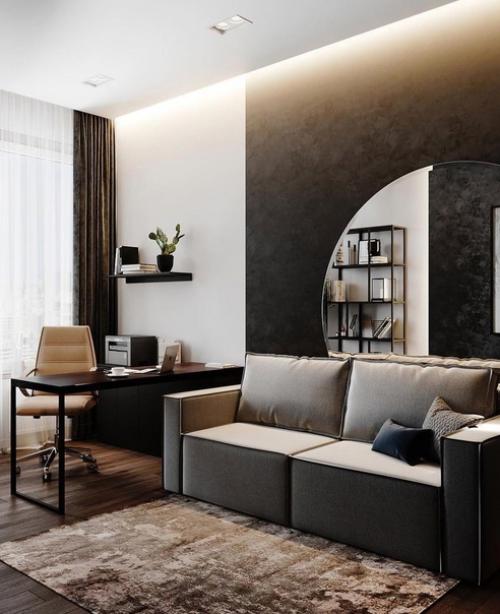 Вот такой кабинет можно в своей квартире организовать. 04