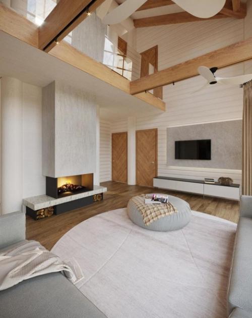 Большая, просторная комната.