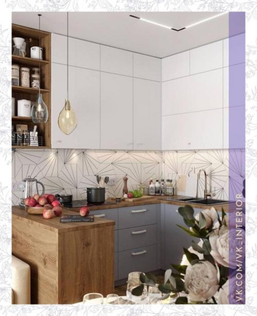 В интерьере этой кухни - гостиной использовали несколько цветов, но они отлично сочетаются. 04