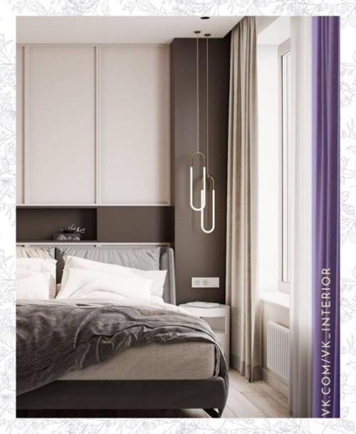 У этой спальни очень строгий дизайн, но от этого она не стала менее уютной и теплой. 04