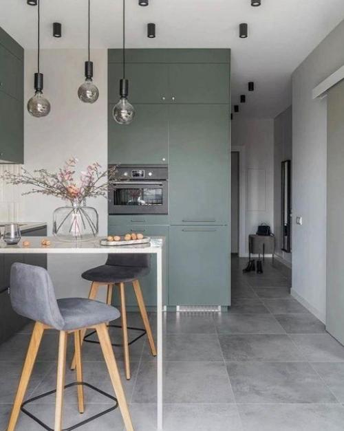 Проект кухни в пастельных тонах. 01