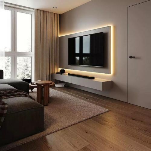 Энергия и уют в интерьере кухни - гостиной. 07