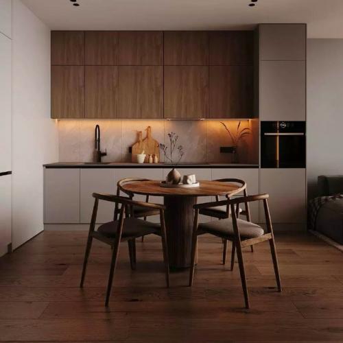 Энергия и уют в интерьере кухни - гостиной. 02