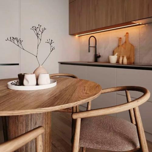 Энергия и уют в интерьере кухни - гостиной. 03