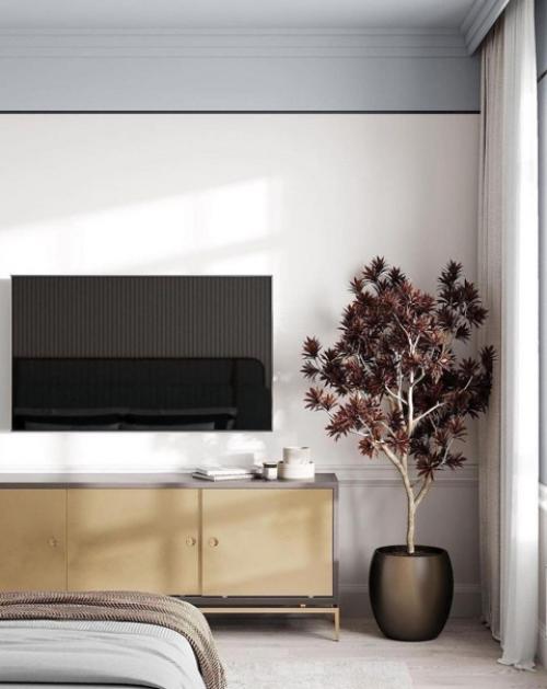 Спальня с шикарными деталями.