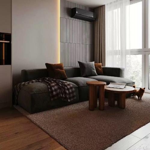 Энергия и уют в интерьере кухни - гостиной. 05