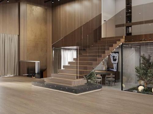 Просторное оформление с открытой планировкой. 03