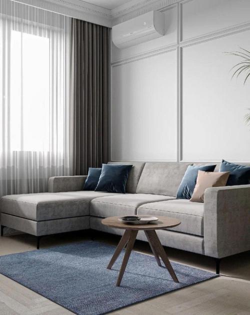 Кухня - гостиная в нежных тонах. 03