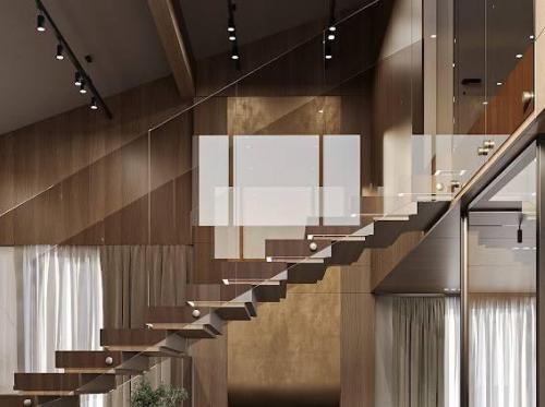 Просторное оформление с открытой планировкой. 04