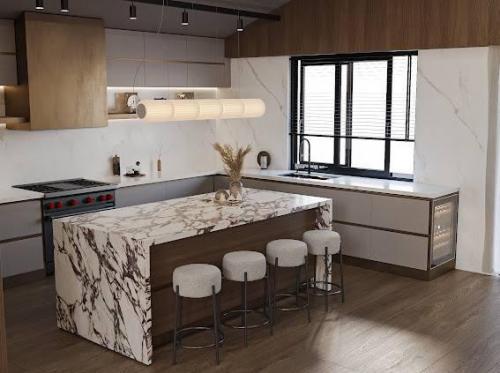 Просторное оформление с открытой планировкой. 08