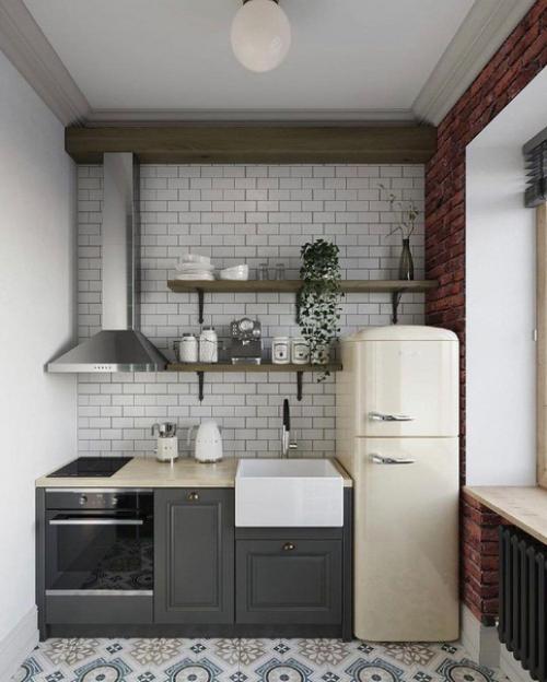 Маленькая кухня площадью 5 м 2. 01