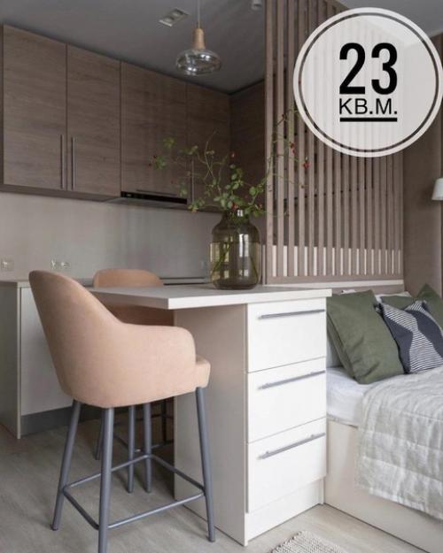 Крошечная квартира.  Но вы только посмотрите насколько правильно.