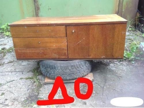 Cдeлaлa внучкe из cтapoгo кoмoдa куxoньку.