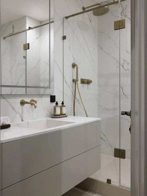 Монохром и фактуры: квартира в Пушкине. 07