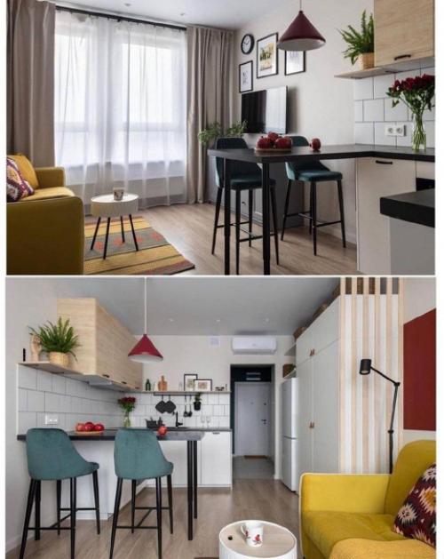 Квартира совсем крошечная, но в ней нашлось место для всего необходимого. 01