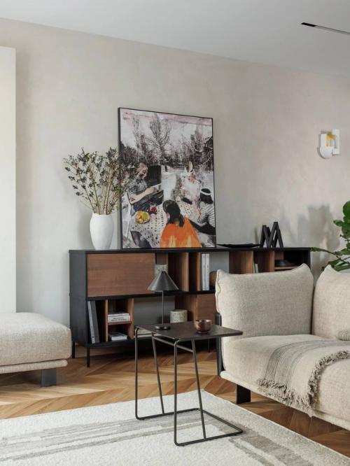 Монохром и фактуры: квартира в Пушкине. 03