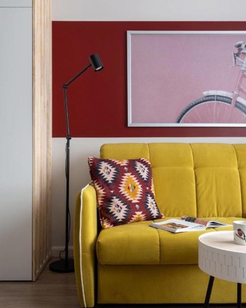 Маленькая квартира студия, которую очень красиво оформили. 02