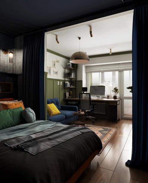 Квартира с атмосферой старой Англии. 03