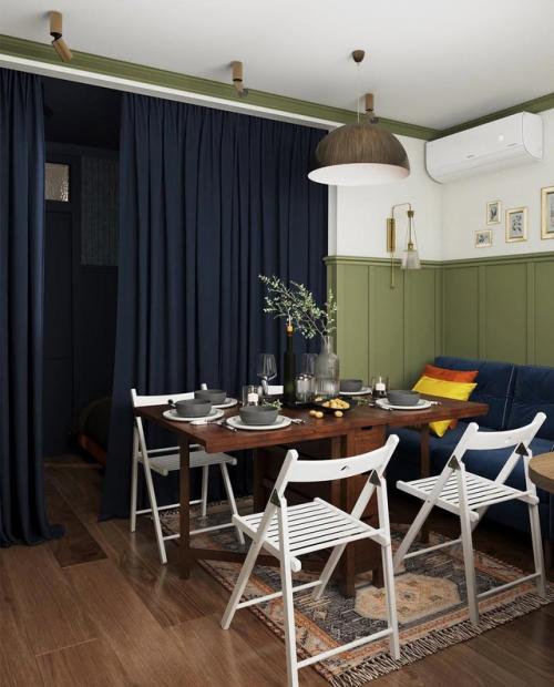 Квартира с атмосферой старой Англии. 05