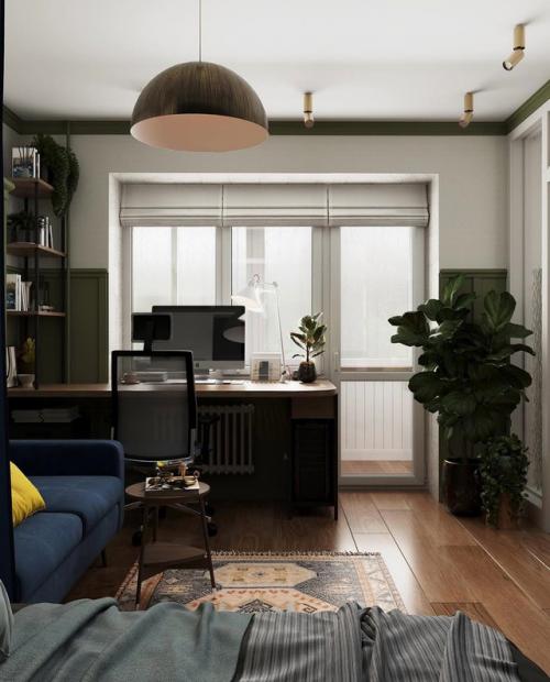 Квартира с атмосферой старой Англии. 08