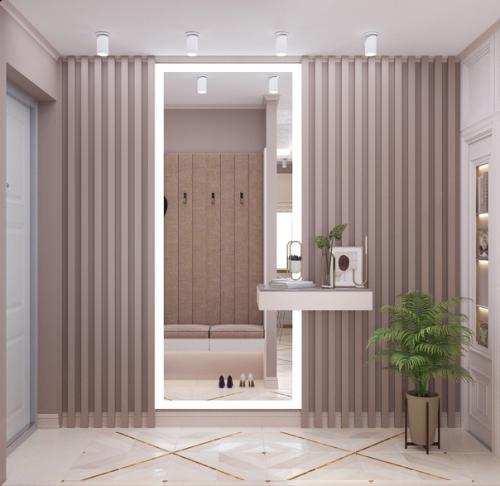 Дизaйн прoект квартиpы в совpеменном клaссическом стилe. 02