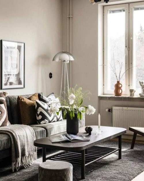 Интересное оформление гостиной комнаты. 01