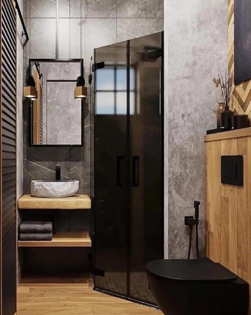 Такой дизайн ванной комнаты. 05