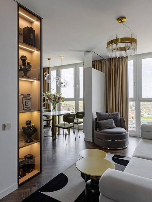 Ар - деко в новостройке: Гэтсби на современный лад. 02