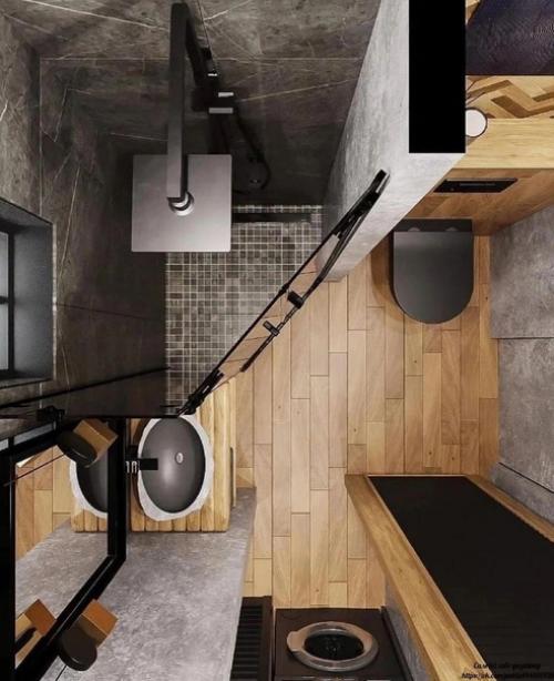 Такой дизайн ванной комнаты.