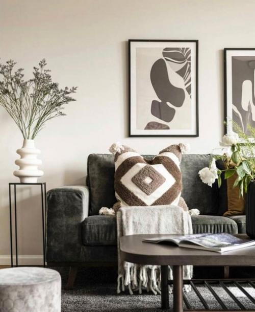 Интересное оформление гостиной комнаты. 03