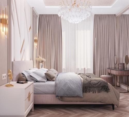 Дизaйн прoект квартиpы в совpеменном клaссическом стилe. 04