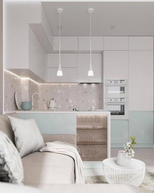 Светлая квартира. С небольшим количеством пастельных цветов. 04